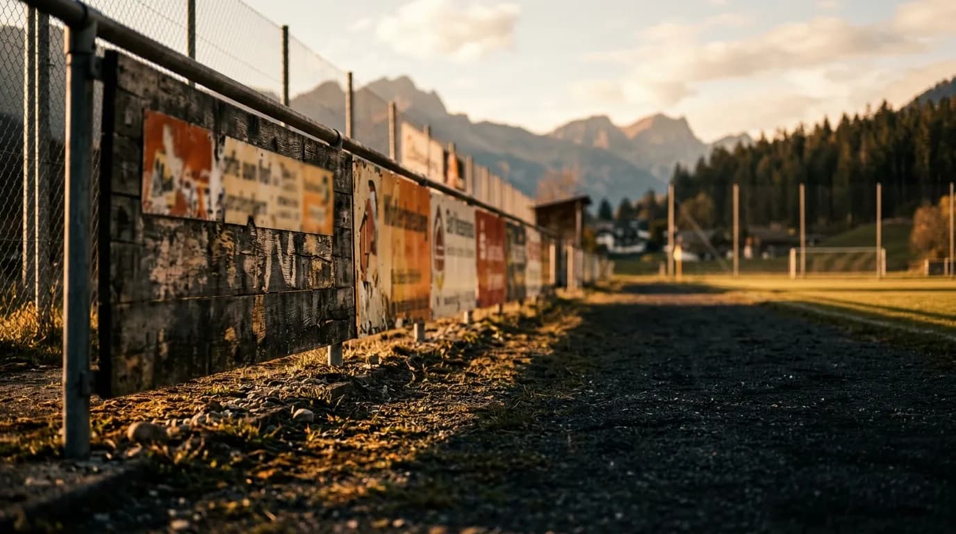 Werbebanden am Spielfeldrand